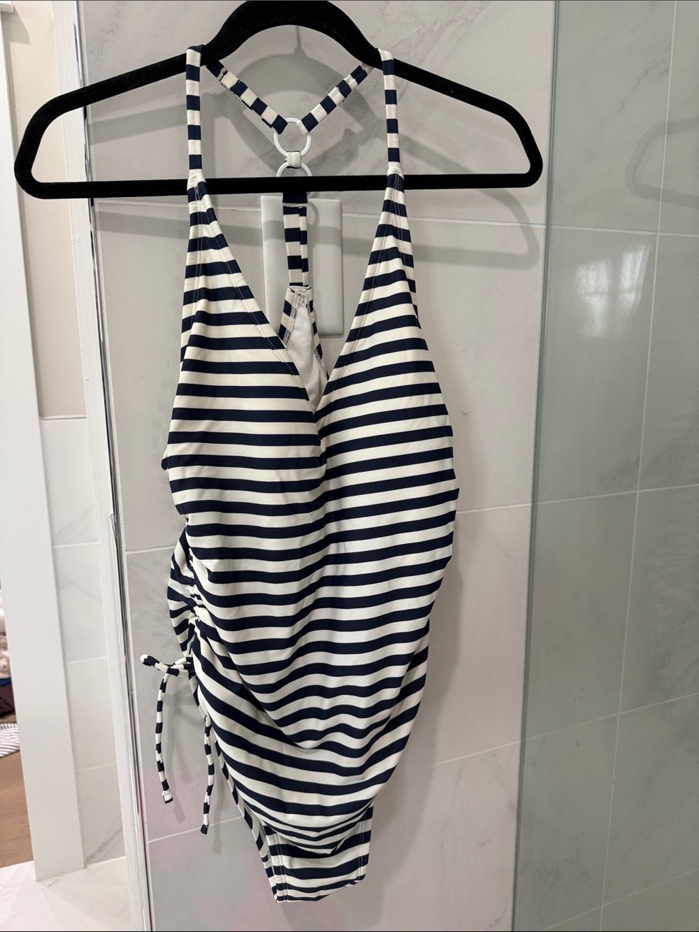 Kona Sol Navy & White Striped Women’s One-Piece Swimsuit